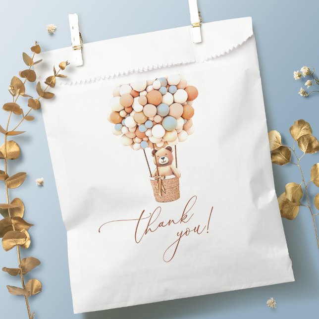 Bear Balloons We Can Bearly Wait! Baby Shower Gift Favour Bags (Creator Uploaded)