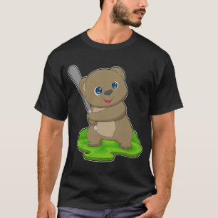 Bear Baseball Baseball bat T-Shirt