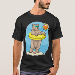 Bear Beach Inflatable float Summer T-Shirt