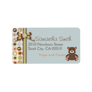 Bear Bear Boy Address Label