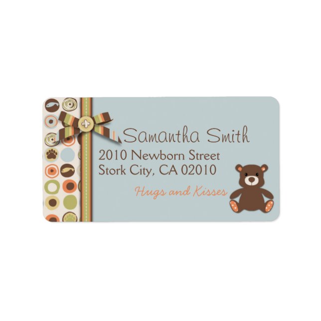 Bear Bear Boy Address Label (Front)