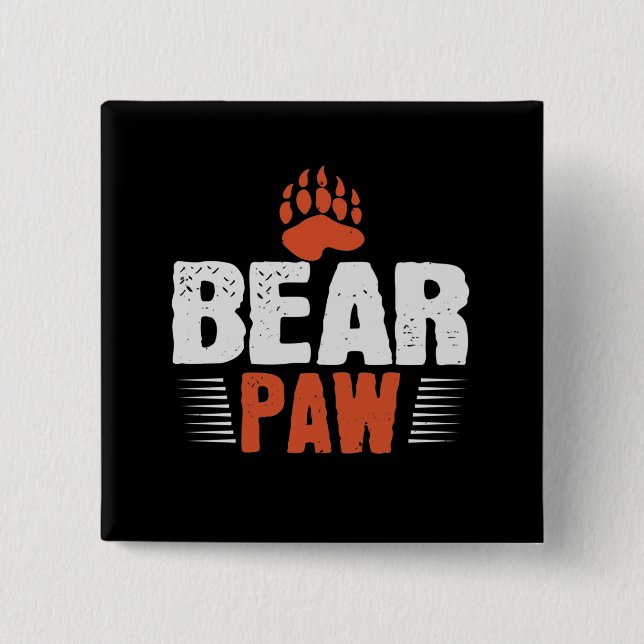 Bear - Bear Paw 15 Cm Square Badge (Front)