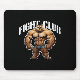 Bear Beast Muscles Boxing Workout Gym Mma Fight Cl Mouse Mat
