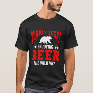 Bear Beer Lover Beer Animal Drinking Alcohol T-Shirt