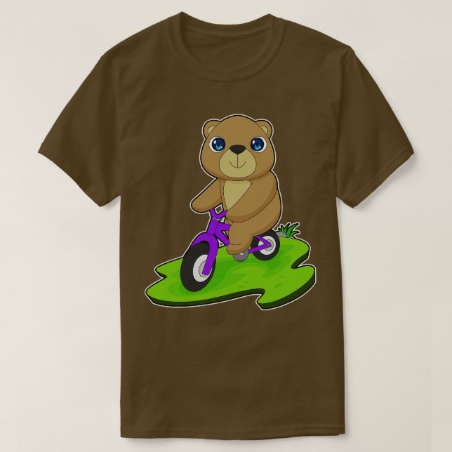 Bear Bicycle T-Shirt (Design Front)