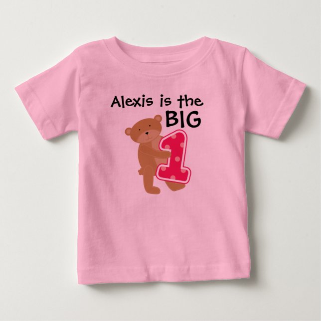 Bear Big One Customisable Birthday T-shirt (Front)