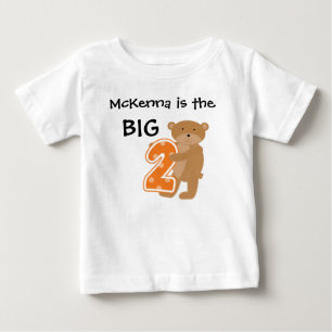 Bear Big Two Customisable Birthday T-shirt