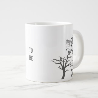 Bear, Bird, and Bare Tree Nature Scene Large Coffee Mug