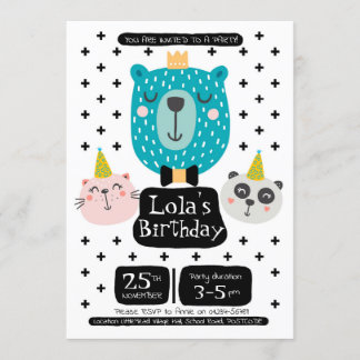 Bear Birthday Party Invitation