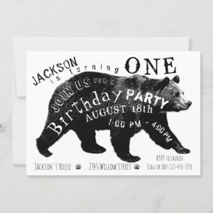 Bear Birthday Party Invitations