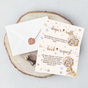Bear Blue Books for Baby & Diaper Raffle  Enclosure Card