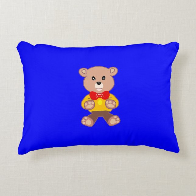 Bear Blue Decorative Cushion (Front)