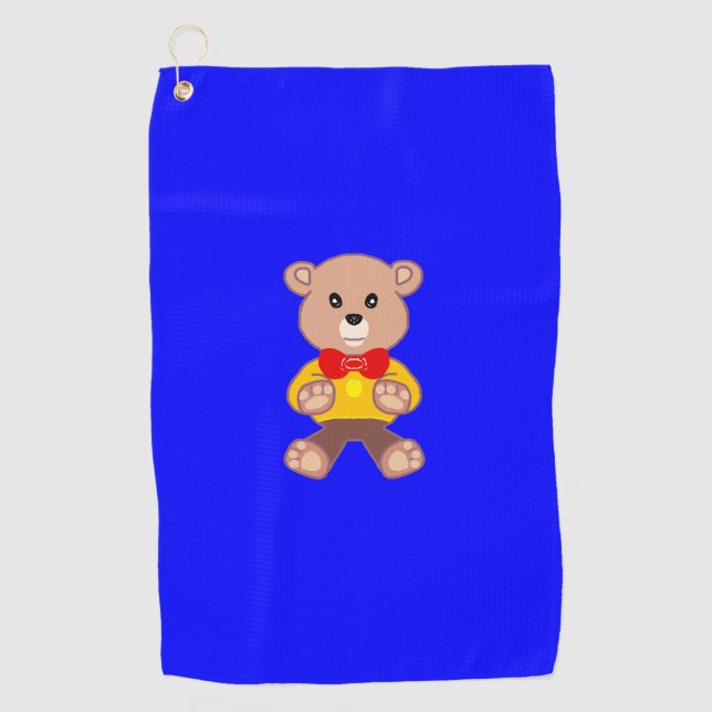 Bear Blue  Golf Towel (Front)