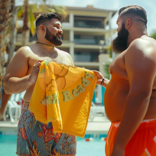 Bear Bod, Beach Ready! No. 7 Fleece Blanket