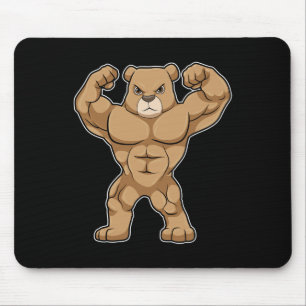 Bear Bodybuilder Bodybuilding Sports  Mouse Mat