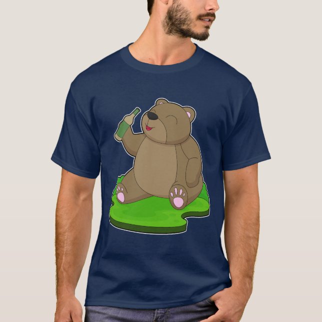 Bear Bottle Beer T-Shirt (Front)
