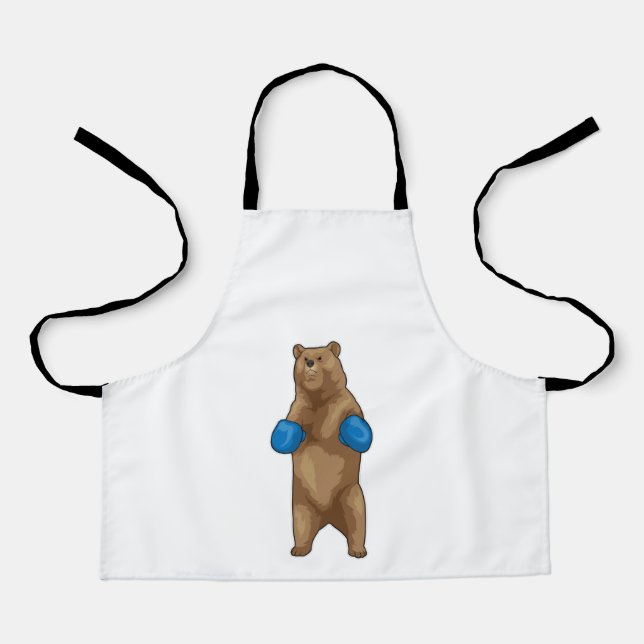 Bear Boxer Boxing gloves Apron (Front)