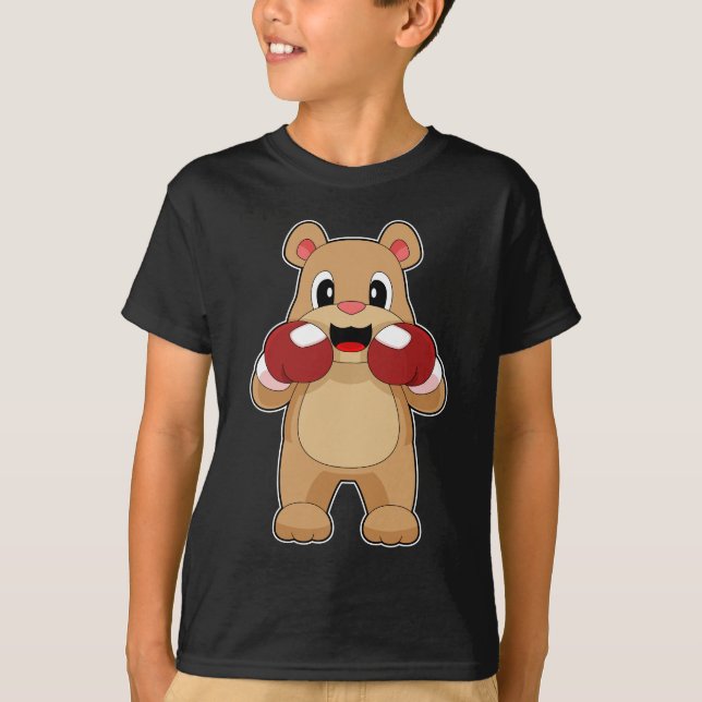 Bear Boxer Boxing gloves Boxing T-Shirt (Front)