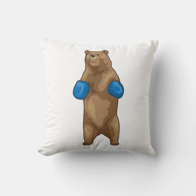 Bear Boxer Boxing gloves Cushion (Front)