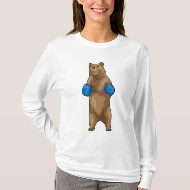 Bear Boxer Boxing gloves T-Shirt (Front)