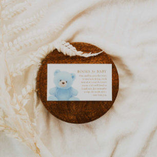 Bear Boy Baby Shower Books for Baby Enclosure Card