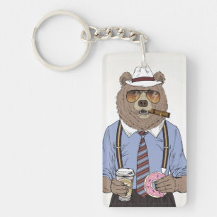 Bear Breakfast Key Ring