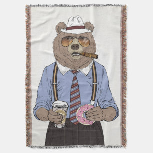 Bear Breakfast Throw Blanket