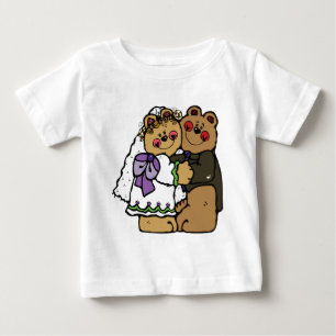 Bear Bride and Bear Groom Baby T-Shirt