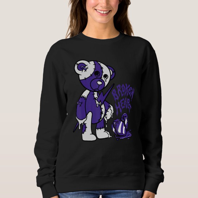 Bear Broken Heart  Loves 5s Matching Sweatshirt (Front)