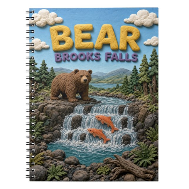 Bear Brooks Falls Modern KlayKoo Notebook (Front)