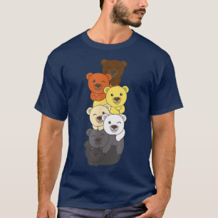 Bear Brotherhood Flag Pile Pride LGBTQ Bear cute b T-Shirt