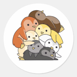 Bear Brotherhood Flag Pride Lgbtq Cute Penguin Classic Round Sticker