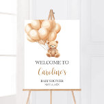 Bear Brown Balloon Baby Shower Welcome Poster<br><div class="desc">Make your event special with this Teddy Bear Baby Shower with our cute and lovely printable Welcome Sign featuring adorable Bearly Wait theme. Download,  personalise,  and create lasting memories with this perfect touch for your joyous celebration!

BS665</div>