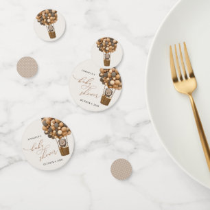 Bear, Brown Balloons, Hot Air Balloon, Baby Shower Confetti