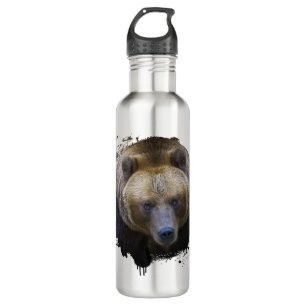 Bear Brown Grizzly Animal Life Wild Jungle Forest 710 Ml Water Bottle