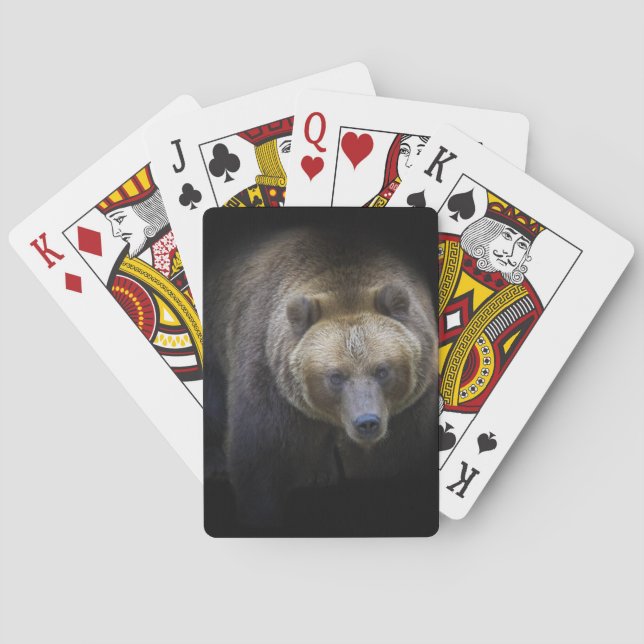 Bear Brown Grizzly Animal Life Wild Jungle Forest Playing Cards (Back)