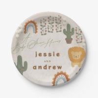 bear bunny lion cactus woodland unisex Baby Shower