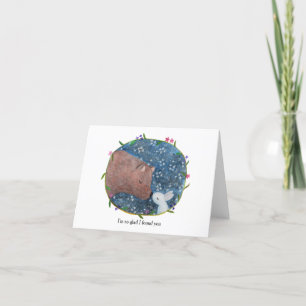 Bear & Bunny Romantic I love you Anniversary Holiday Card