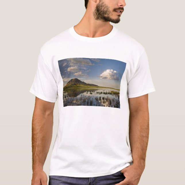 Bear Butte reflects into Bear Butte Lake near T-Shirt (Front)