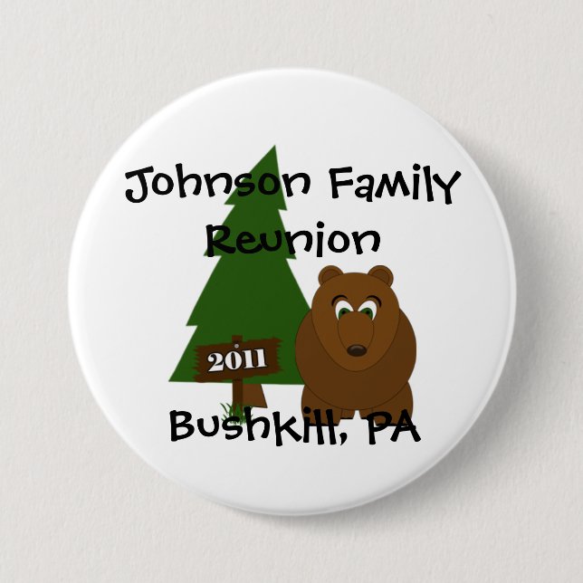 Bear Button! 7.5 Cm Round Badge (Front)