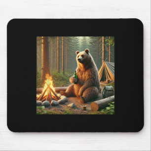 Bear Camping Mouse Mat