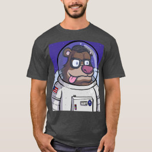 Bear Cartoon Astronaut Ethereum Moon Coins Crypto T-Shirt
