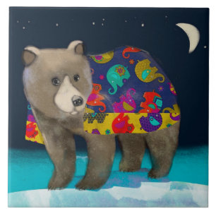 Bear Ceramic Tile/Trivet (6" square) Tile