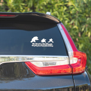 Bear Chasing People with Funny Quote Car Truck