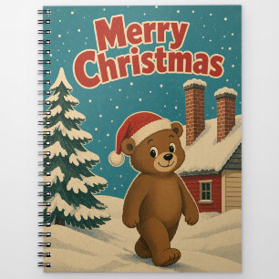 Bear Chimney Row Animal Christmas Notebook