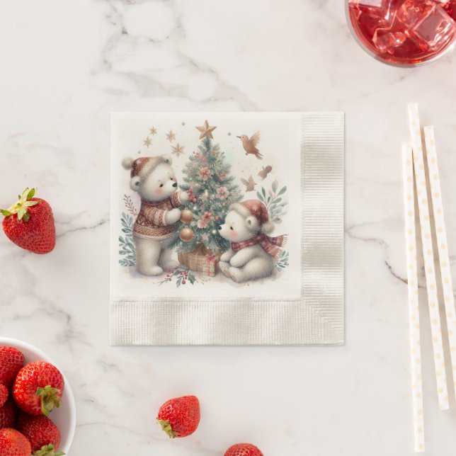 Bear Christmas 1 Napkin (Insitu)