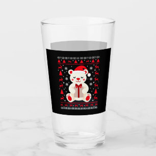 Bear Christmas Christmas (1) Glass