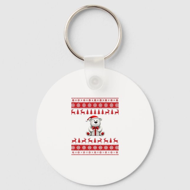 Bear Christmas Christmas (1) Key Ring (Front)