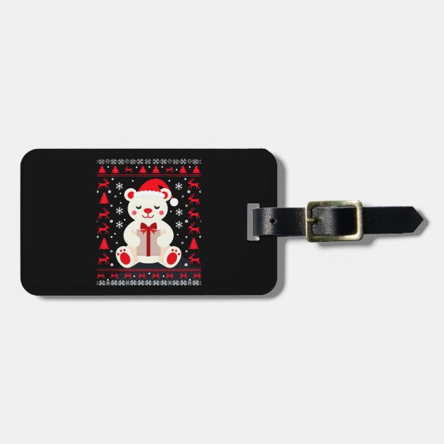 Bear Christmas Christmas (1) Luggage Tag (Front Horizontal)