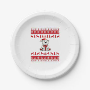 Bear Christmas Christmas (1) Paper Plate